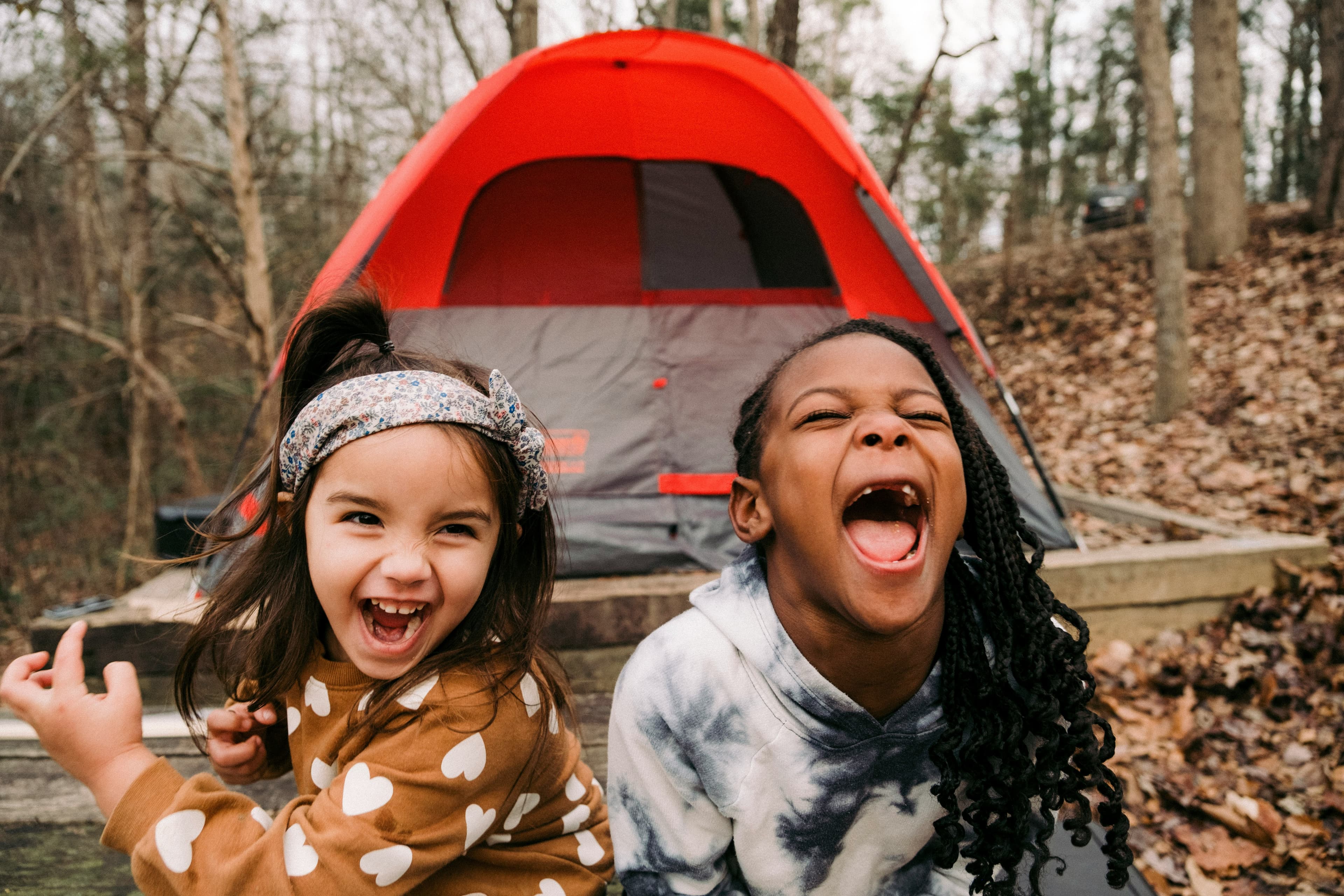 Photos d'un camping sauvage en famille