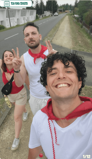 Photo en cours de tri dans l'application Timetrace
