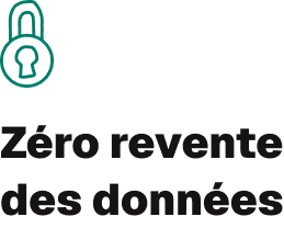Aucune revente des données personnelles